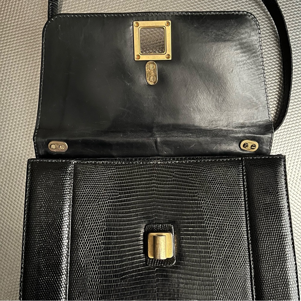 Donna Karan vintage lizard skin handbag - Picture 7 of 11